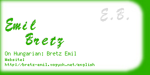 emil bretz business card